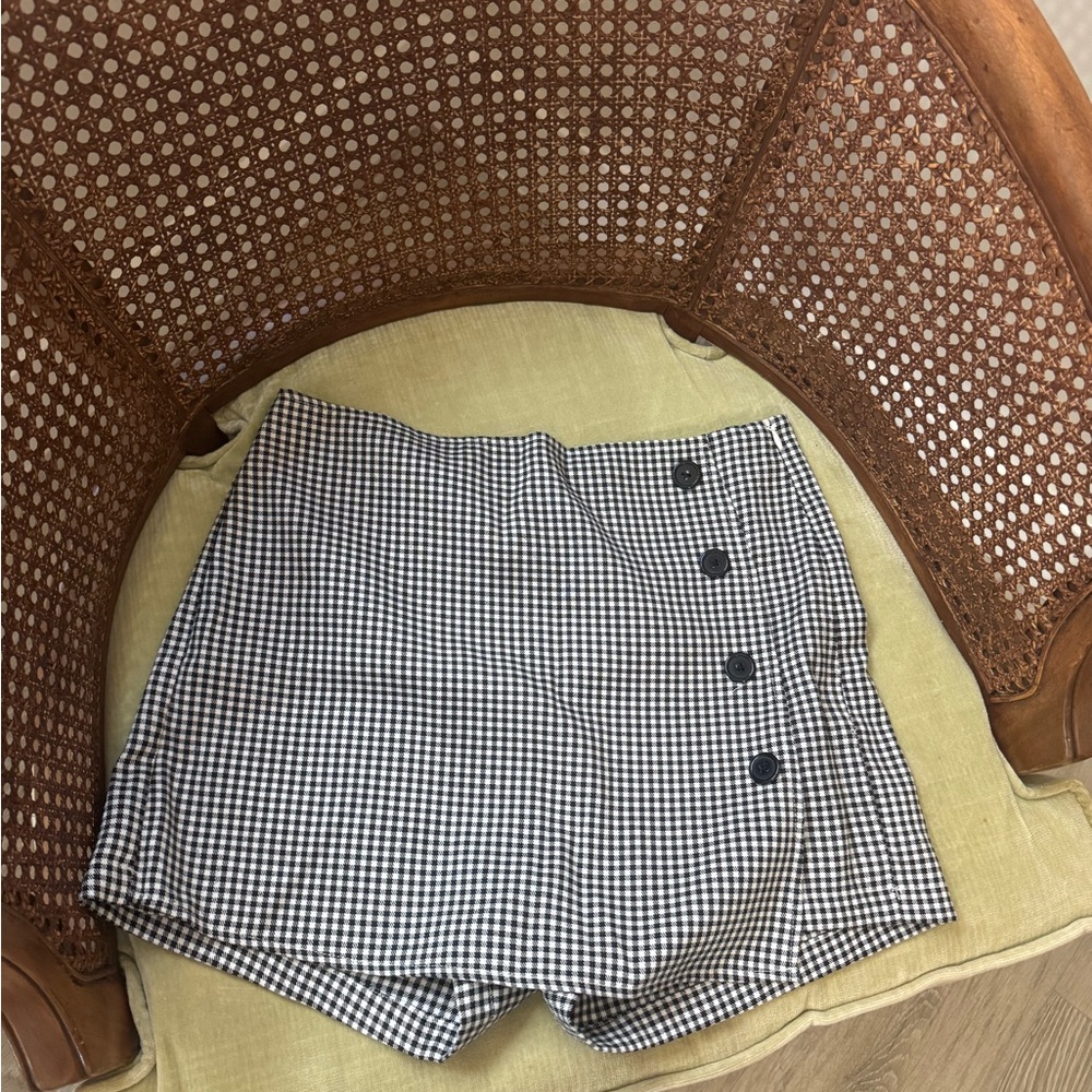 Black and White Checkered Skort